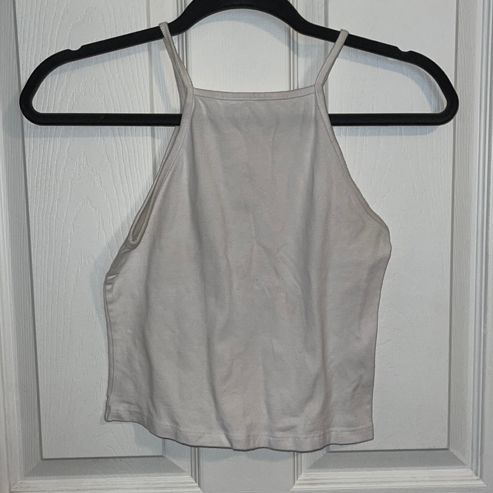 White High-Neck Tank